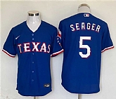 Men's Texas Rangers #5 Corey Seager Royal With Patch Cool Base Stitched Baseball Jersey,baseball caps,new era cap wholesale,wholesale hats